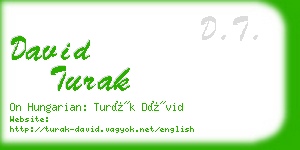 david turak business card